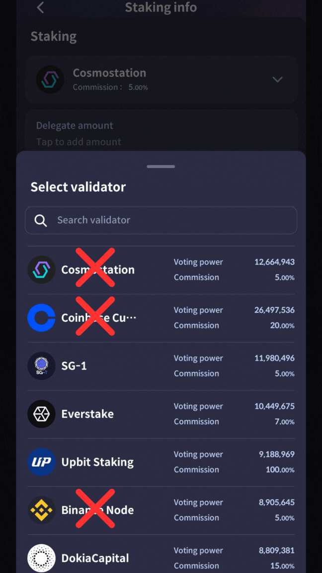 Cosmos ATOM, Cosmos ecosystem, Interchain, how to choose a validator, best practices for nominating, how do I know which validator to choose, how to choose a crypto validator, how do you choose a validator for Cosmos, how do you select a validator for staking, how to choose the right validator, guide to picking a validator, choosing a validator, how to select a validator, how to choose the right validator, how to pick a validator, which validator should I choose, which validator should I stake with, how to choose Cosmos validators, how to switch validators, how to choose Cosmos validators, how to choose ATOM validators, stake with inactive validator, redelegate ATOM, Cosmostation staking guide, Cosmostation staking tutorial, stake using Cosmostation, stake with Cosmostation, Atlas Staking